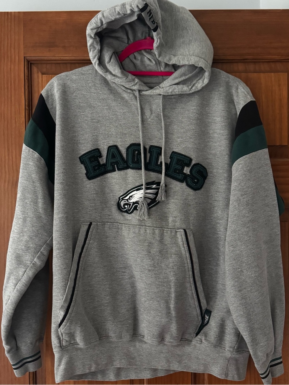 Philadelphia Eagles NFL Pullover Hoodie Sweatshirt Size Small Gray Dark Teal